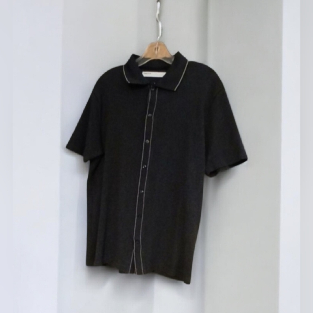 Casual Button Down Sweater with Seam Detail